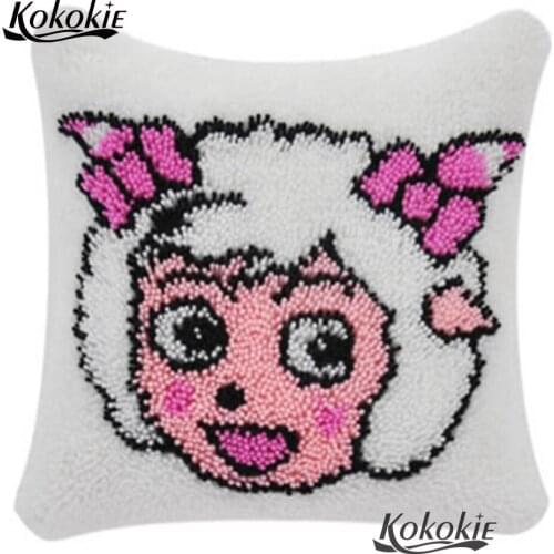 Latch hook rug cross stitch sets sale Needlework carpet Unfinished Crocheting Rug Kits Yarn handicraft Embroidery Pillowcase