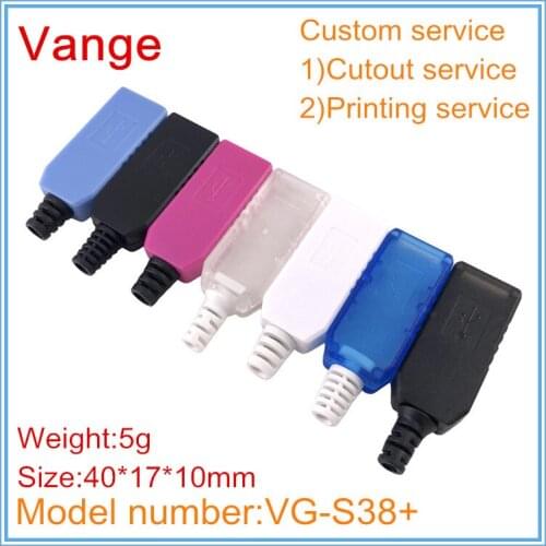 10pcs/lot black extruded molding ABS plastic material project box diy 40*17*10mm wire protector for USB equipment