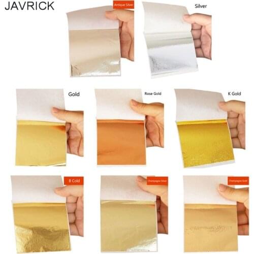 100Pcs Gold Leaf Sheet DIY Imitation Foil Paper Resin Jewelry Making Gilding Art