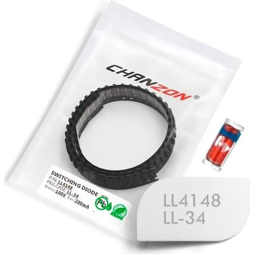 100 Pcs) LL4148 SMD Small Signal Fast Switching Diodes 200mA 100V LL-34 (SOD-80) LL 4148 200 mA 100 Volt LL-4148