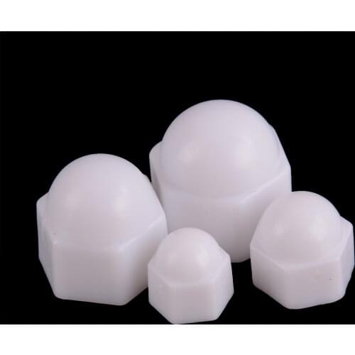 10x M6 M8 M10 M12 White Dome Bolt Nut Protection Caps Cover Hex Hexagon