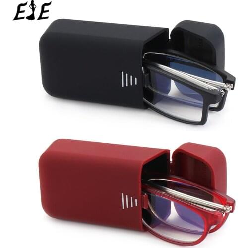 2021 Fashion MINI Design Reading Glasses Men Women Folding Small Glasses Frame Black Metal Glasses With Original Box Portable