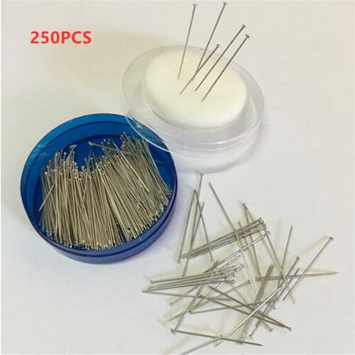 250pcs Stainless Steel Straight Pins 35mm Dressmaker Pins Quilt Applique Sewing Needle DIY Craft With Box Sewing Accessories