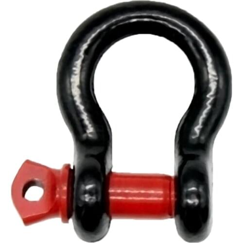 3/4' Bumper Tow Trailer Hook 2 Ton D-Ring Bow Shackle Red Black
