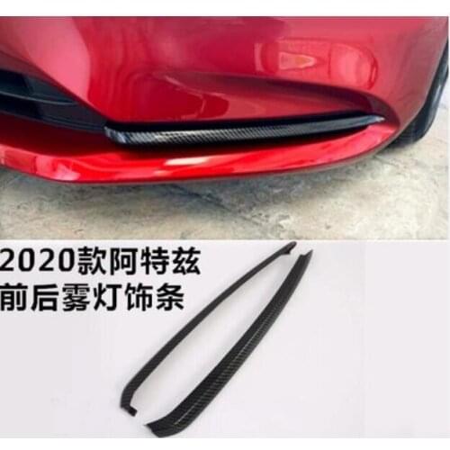 ABS Plastic For Mazda Atenza 2021 Accessories Car front fog lamp eyebrow Decoration Cover Trim Car Styling