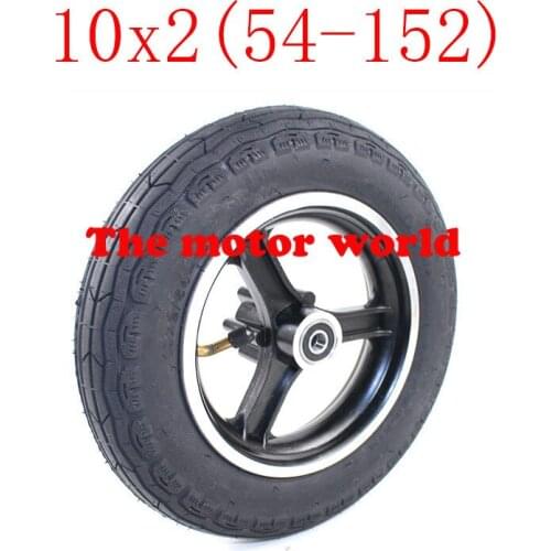 Free Shipping 2019 New 10x2/54-152 Tyre Inner Tube Rims Hub Set Fits Mountain Buggy Electric Scooter Balancing Car Brake Wheels