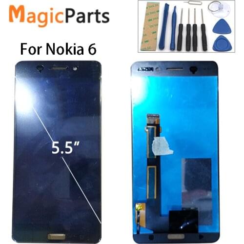 For Nokia 6 LCD TA-1021 TA-1033 TA-1025 Display And Touch Screen Screen Digitizer Assembly Replacemen +Tools +Adhesive