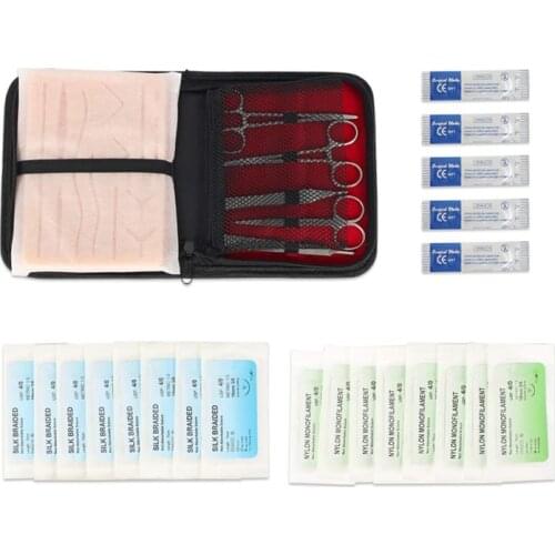 Suture Practice Kit for Student, Include Upgrade Suture Pad with Pre-Cut Wounds, Suture Tools,Suture Thread