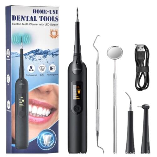 LCD Electric Dental Clean Vibration Tooth Calculus Remover LED Light Sonic Dental Care Scaler Teeth Cleaning Oral Hygiene Tools