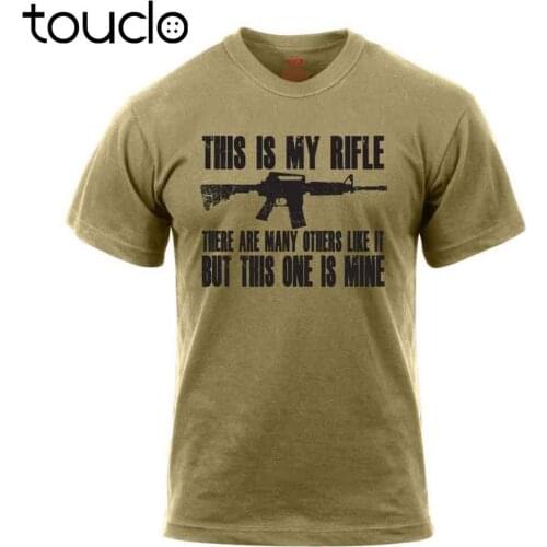 Fashion Summer Style Rothco 'This Is My Rifle', Military, 2nd Amendment T-Shirt, Coyote Brown Tee Shirt