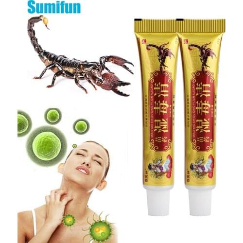 15g Scorpion Venom Antipruritic Ointment Eczema Dermatitis Psoriasis Treatment Cream Anti-Itching Herbal Medical Plaster P1243