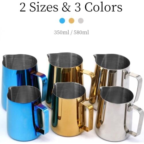 600ML 350ML 304 Stainless Steel Milk Coffee Steaming Frothing Pitcher Cup Espresso Steaming Pitcher Beer Wine Pitcher Drinkware
