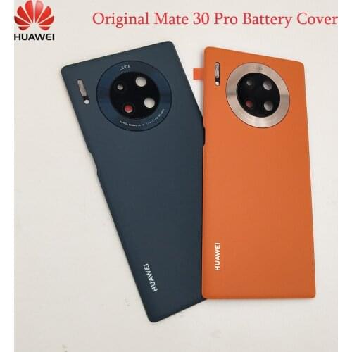 Mate 30 Pro Leather Battery Cover 100% Original Huawei Mate 30Pro Housing Repair Back Door Phone Rear Case With Camera Lens+Logo
