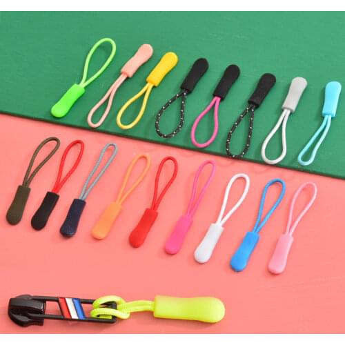 Upgrade The New PU Zipper Handle Injection Zipper Head Spot PVC Rope Zipper Pull 28 Colors Beautiful And Convenient Gadgets