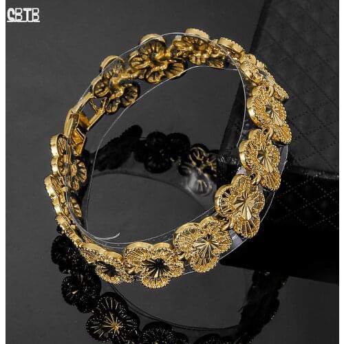 Fashion Exquisite Gold Butterfly Shape Turkish Bracelet Curb Cuban Chain Gold Bracelet Men Woman Muslim Islam Gift