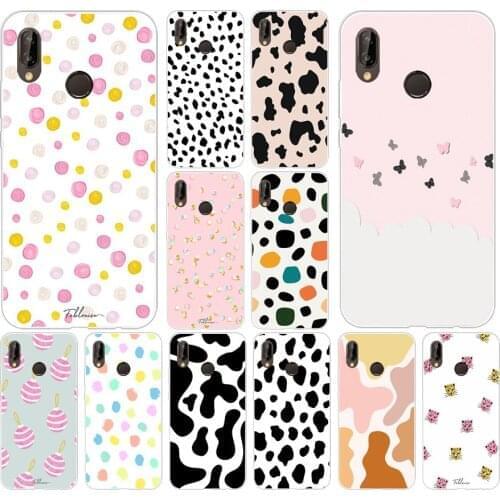 03AS Cow Pattern Black White Soft Silicone Tpu Cover phone Case for Huawei Honor 20 Pro view 10 P8 P9 Mate 10 lite 2017