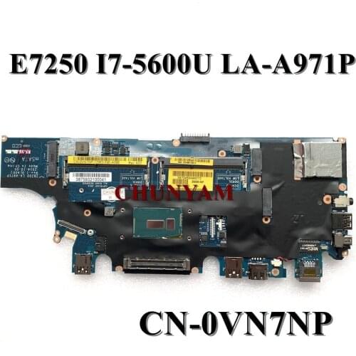 NEW ZBZ00 LA-A971P For DELL Latitude 7250 E7250 Laptop Notebook w/ i7-5600u Motherboard CN-0VN7NP VN7NP Mainboard 100% tested