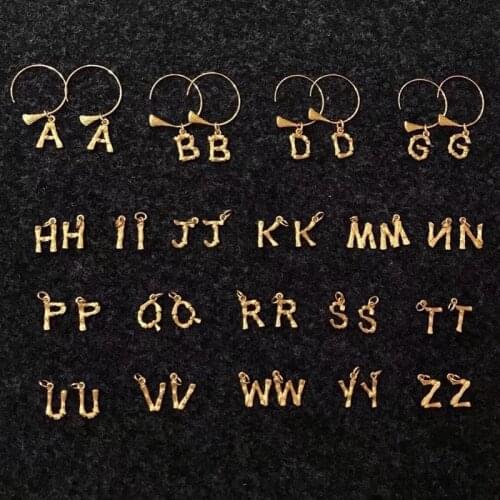 New women letter pendant earrings popular fashion statement vintage pendants earring 646