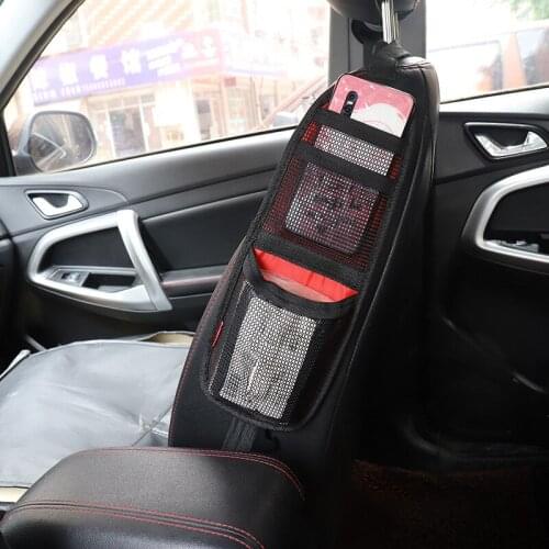 Car Seat Organizer Auto Seat Side Storage Hanging Bag Multi-Pocket Drink Holder Mesh Pocket Car Styling Organizer Phone Holder