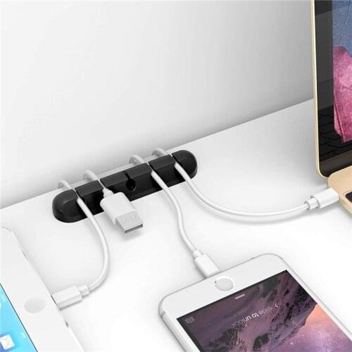 Cable Organizer Silicone USB Cable Winder Flexible Cable Management Clips For Mouse Headphone Earphone Cable Holder