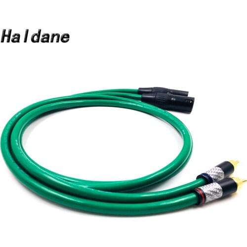 Haldane Pair Carbon Fiber RCA to XLR Balacned Audio Cable RCA Male to XLR Male Interconnect Cable with MCINTOSH USA-Cable