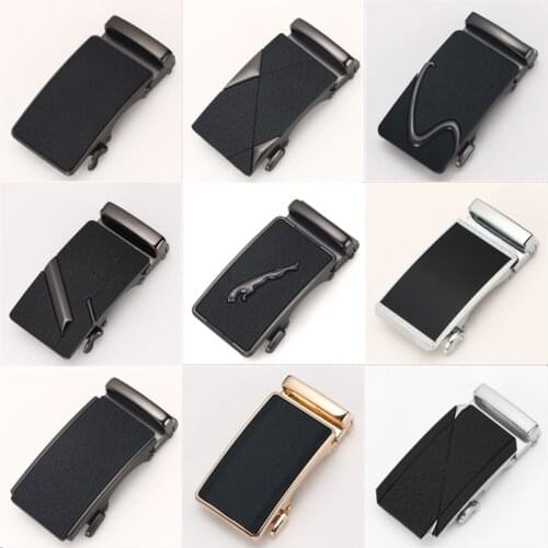 Mens belt buckle grinding sand automatic belt buckle waist leading mens trousers leading business leisure designer belts 3.5cm