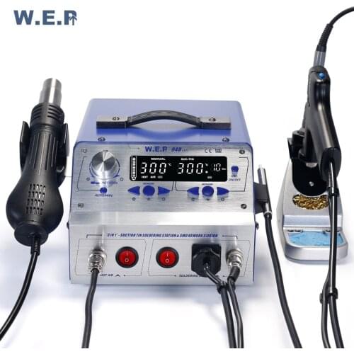 Repair Machine Desoldering Soldering Iron Rework Station Hot Air Gun Sucker Tin Gun 4 in 1 WEP 948-II