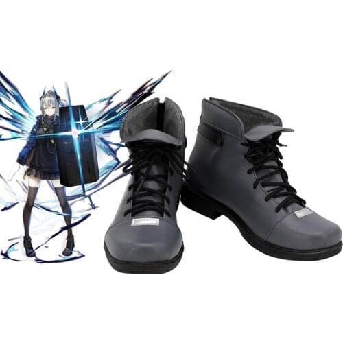 Arknights Liskarm Cosplay Boots Grey Shoes Custom Made Any Size