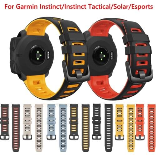 Silicone WatchBand Strap For Garmin Instinct Watch Replacement Wrist Bracelet For Instinct Tide/Esports/Solar/Tactical Wristband
