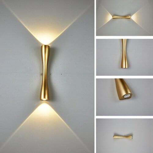 Good quality Modern Minimalist Wall LED Outdoor Lamp Waterproof IP65 Hallway Aisle Courtyard Bedside Stairs Long Horn Wall Lamp