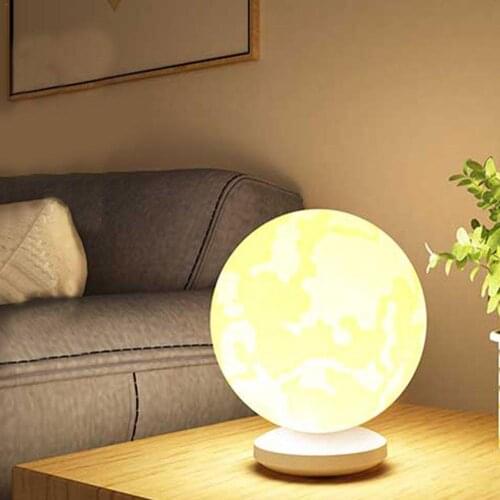 LED Moon Lamp Night Light 3D Print Moonlight LED Dimmable Touch Switch Rechargeable Bedside Table Desk Lamp Dropship