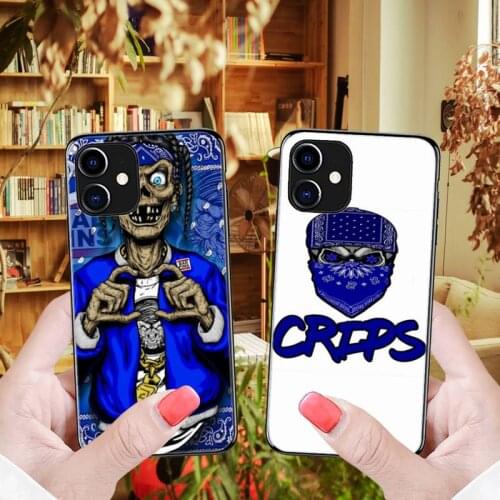 Bloodz&Cripz Gang bandana pattern Phone Cases for iPhone 12 8 7 6 6S Plus X 5S SE 2020 XR 11 12 Pro mini pro XS MAX cover