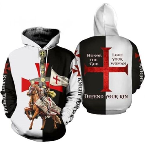 New Cool Templar Order Hoodies Men Women Fashion Casual Hooded Sweatshirts Streetwear Oversized Pullover Outerwear