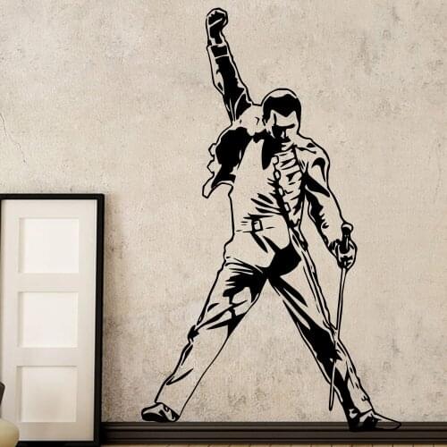 Vintage Freddie Mercury Queen Band Music Rock Vinyl Stickers Wallpaper For Room Decoration Bedroom Livingroom Wall Decor