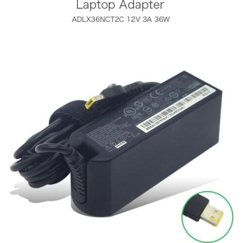 Genuine 12V 3A 36W Slim USB tip ADLX36NCT2 AC Adapter Charger for Lenovo ThinkPad Tablet 10 Helix 2 Helix 11 SA10E75783 Laptop