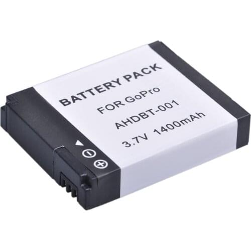 1pcs 1400mAh AHDBT-001 AHDBT-002 Battery for GoPro Hero 1/2 Hero1 Hero2