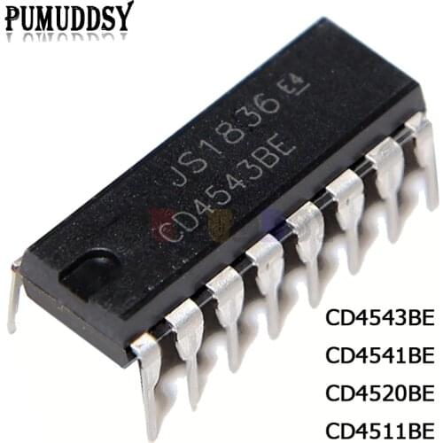 10PCS CD4543BE CD4541BE DIP14 DIP-16 CD4520BE CD4511BE CD4543 CD4541 CD4520 CD4511 DIP IC