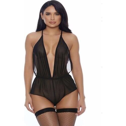 2021 Summer Women Lingerie Onesies Sleepwear Babydoll Sexy Transparent Jumpsuit Sleepwear Fashion Underwear Lenceria Sensual Mujer
