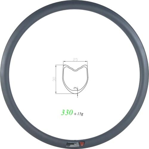 330g 700c 30mm tubular road disc carbon rim 25mm wide U Shape UD 3K 12K 20H 21H 22H 24H 27H 28H 32H 30T GRAVEL CycloCross