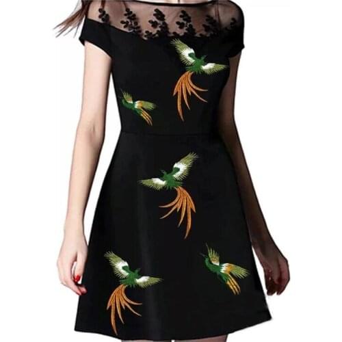 4pcs Phoenix Sticker Nation Embroidered Patch Vintage parches ropa Patchwork Patches For Clothing Jacket Motif Badge Appliques