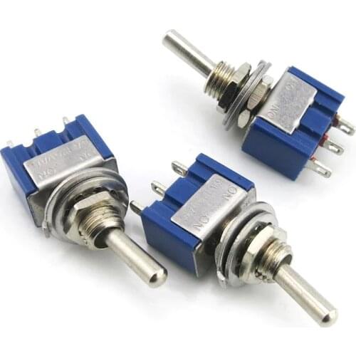 5Pcs/lot Miniature Toggle Switch MTS-102 SPDT 6A 125VAC/3A 250VAC Mini Switch Lever Switch 3 Pin ON/ON High quality