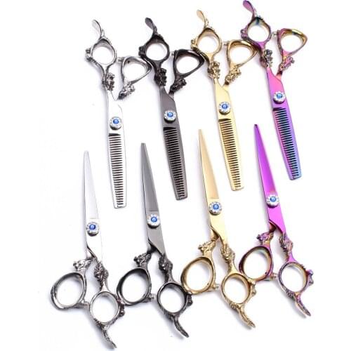 9004# 5.5" JP 440C Customized Logo Haircut Scissors Barber Scissors Cutting Shears Thinning Scissors Professional Hair Scissors