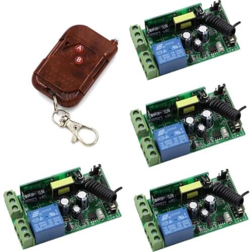 AC 85V-250V RF Wireless Remote Control Switch Transmitter&Receiver 1CH for Light/LED/Lamp Applicance Toggle Momentary Latched