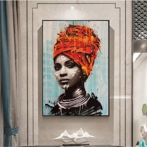 African Model Wall Art Prints Makeup Black Girl Canvas Paintings On The Wall Posters And Prints Modern Canvas Picture Wall Decor