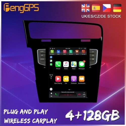 128G Tesla Style For Volkswagen Golf 7 2012 - 2020 Car Radio Multimedia Video Player Navigation GPS Android 10 Auto 2 din dvd