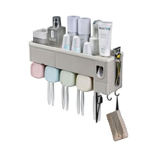 Toothbrush Holder Automatic Toothpaste Squeezers Dispenser Home Bathroom Set