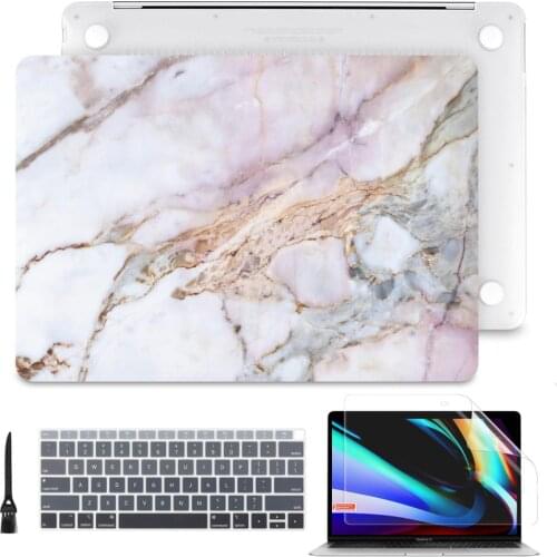 4 in 1 Set Marble Case For New MacBook Pro Air 13 15 16 Inch touch bar 2020 A2179 A2141 A2159 A1932 A1706 A1708 Hard Cover