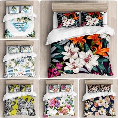 Flowers And Plants, Coconut Tree 2020 New 3D Printing Bedding Pillowcase Quilt Cover Duvet Cover Single Twin Double Queen King