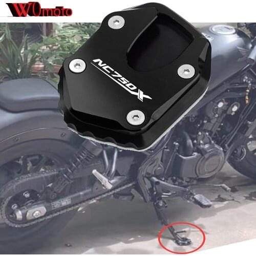 For HONDA NC750X NC 750X NC750 X 2021-2022 Newest Motorcycle CNC Foot Side Stand Pad Plate Kickstand Enlarger Support Extension