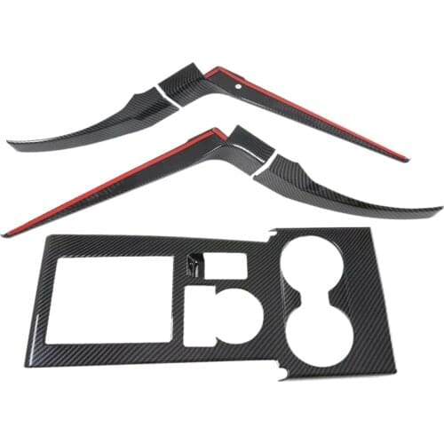 For Mitsubishi Pajero Sport Montero Shogun Sport 2020 ABS Carbon Fiber Interior Gear Shift Panel Side Decor Trim 5Pcs